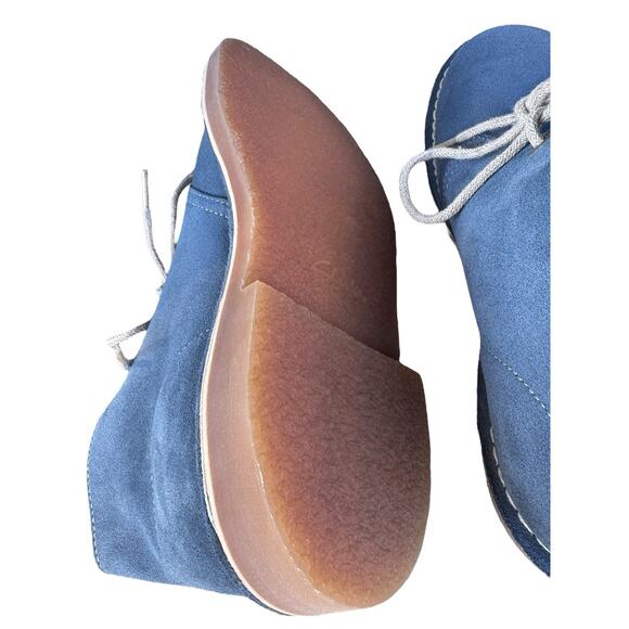 New Clarks Men's Suede Desert Boot Ortholite Extreme Comfort Sz 9.5 Blue - Picture 4 of 6